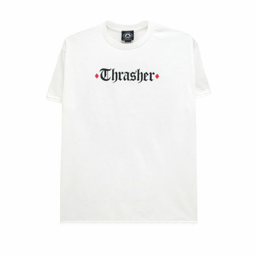 THRASHER T-SHIRT スラッシャー Tシャツ THRASHER x SPITFIRE THE END OATH WHITE（US企画） スケートボード スケボー 1