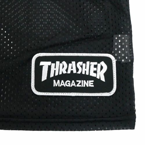 THRASHER SHORT SLEEVE SHIRTS スラッシャー 半袖シャツ THRASHER x SPITFIRE THRASH & BURN FOOTBALL JERSEY BLACK スケートボード スケボー 2
