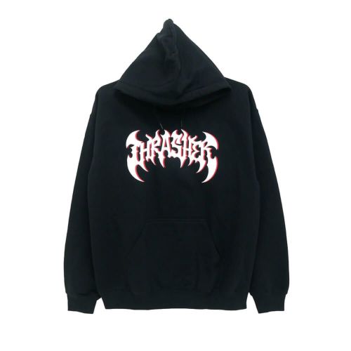 THRASHER HOOD スラッシャー パーカー HEAVY METAL BLACK（US企画） スケートボード スケボー 
