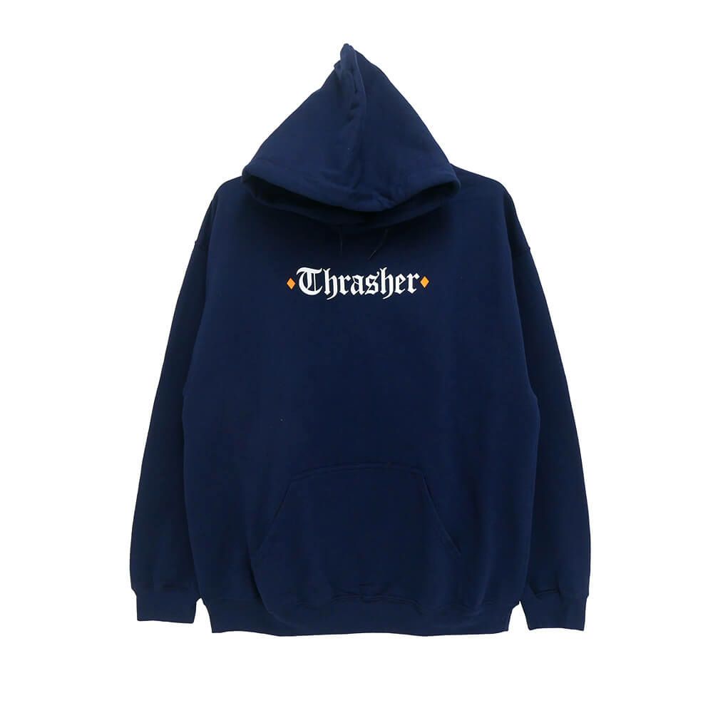 THRASHER HOOD スラッシャー パーカー THRASHER x SPITFIRE THE END OATH NAVY（US企画） スケートボード スケボー 1