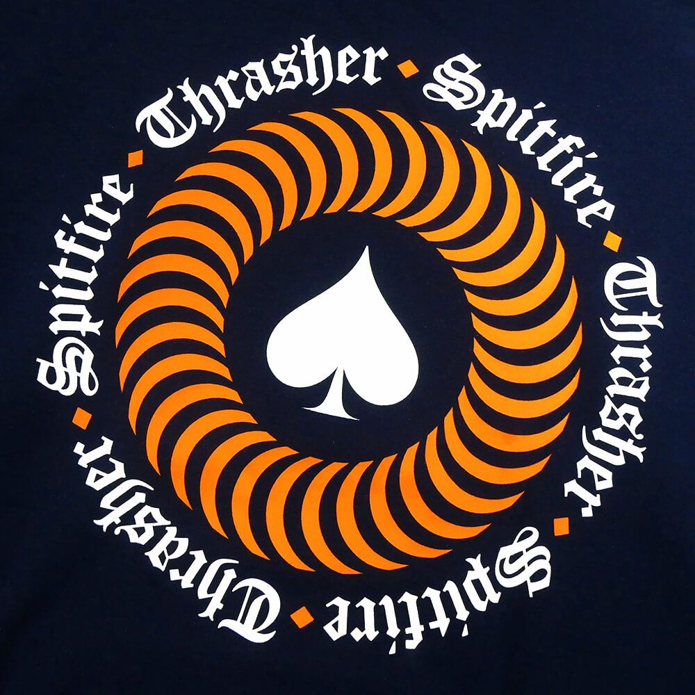 THRASHER HOOD スラッシャー パーカー THRASHER x SPITFIRE THE END OATH NAVY（US企画） スケートボード スケボー 3