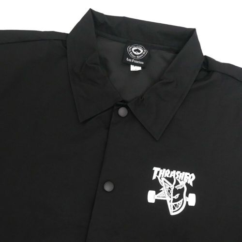 THRASHER JACKET スラッシャー ジャケット THRASHER x SPITFIRE THRASH & BURN COACH BLACK スケートボード スケボー 2