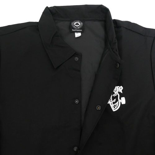THRASHER JACKET スラッシャー ジャケット THRASHER x SPITFIRE THRASH & BURN COACH BLACK スケートボード スケボー 3