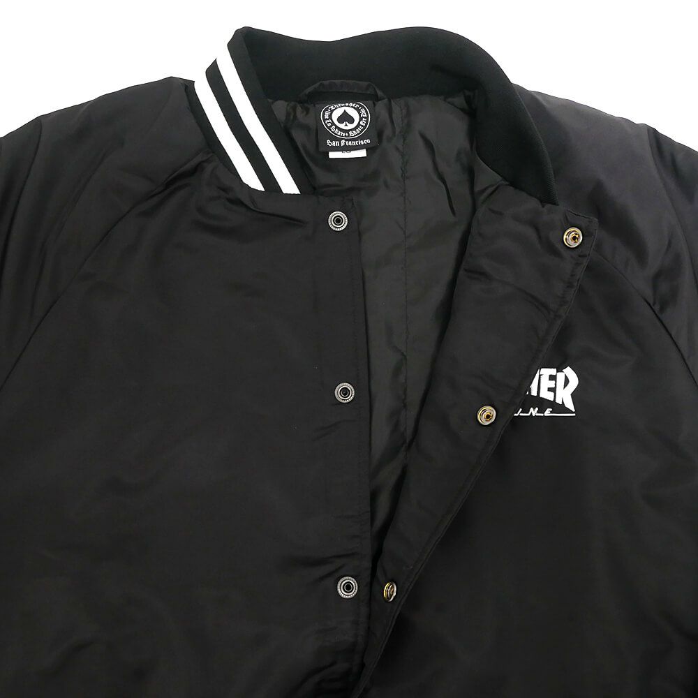 THRASHER JACKET スラッシャー ジャケット MAG LOGO DUGOUT BLACK スケートボード スケボー 3