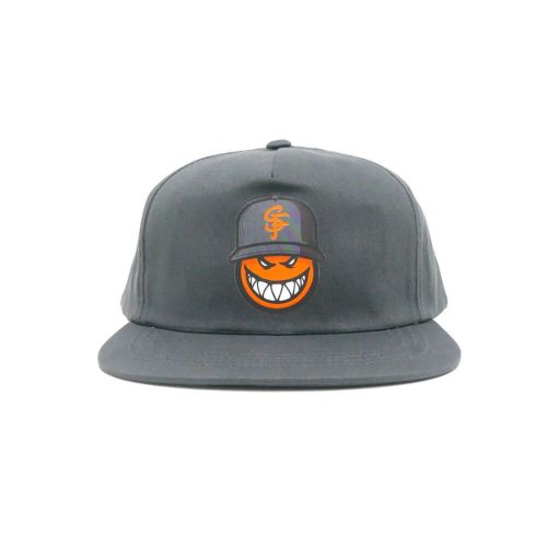 THRASHER CAP スラッシャー キャップ THRASHER x SPITFIRE SF LOC SNAPBACK CHARCOAL（US企画） スケートボード スケボー 1