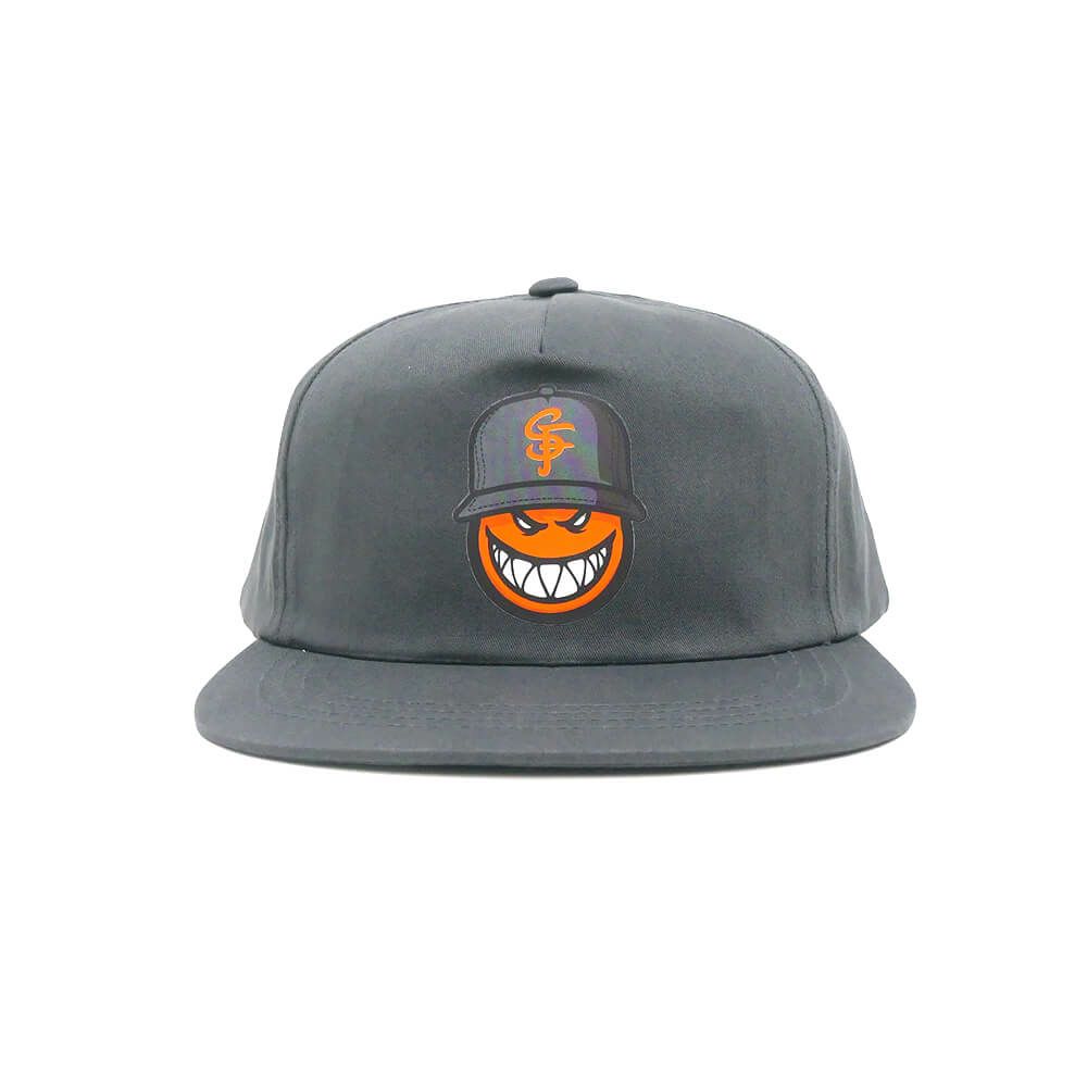 THRASHER CAP スラッシャー キャップ THRASHER x SPITFIRE SF LOC SNAPBACK CHARCOAL（US企画） スケートボード スケボー 1