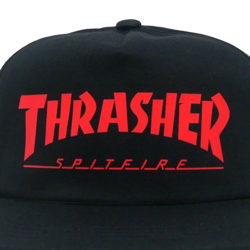 THRASHER CAP スラッシャー キャップ THRASHER x SPITFIRE SNAPBACK BLACK（US企画） スケートボード スケボー 4