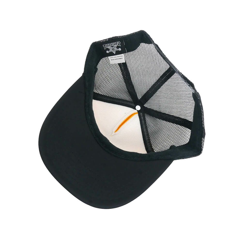 THRASHER MESHCAP スラッシャー メッシュキャップ THRASHER x SPITFIRE TRUCKER BLACK/GOLD（US企画） スケートボード スケボー 3