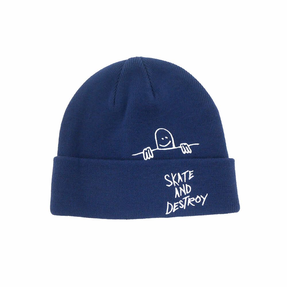 THRASHER KNITCAP スラッシャー ニットキャップ GONZ SAD BEANIE NAVY（US企画） スケートボード スケボー 