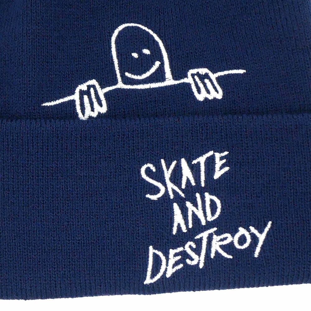 THRASHER KNITCAP スラッシャー ニットキャップ GONZ SAD BEANIE NAVY（US企画） スケートボード スケボー 2