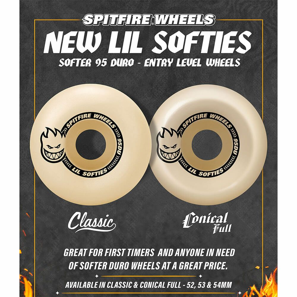 SPITFIRE WHEEL スピットファイヤー ウィール FORMULA FOUR (F4) CONICAL FULL 95D LIL SOFTIES 54mm スケートボード スケボー 3