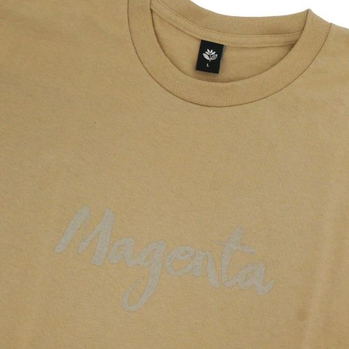 MAGENTA T-SHIRT マゼンタ Tシャツ SCRIPT BEIGE スケートボード スケボー 1