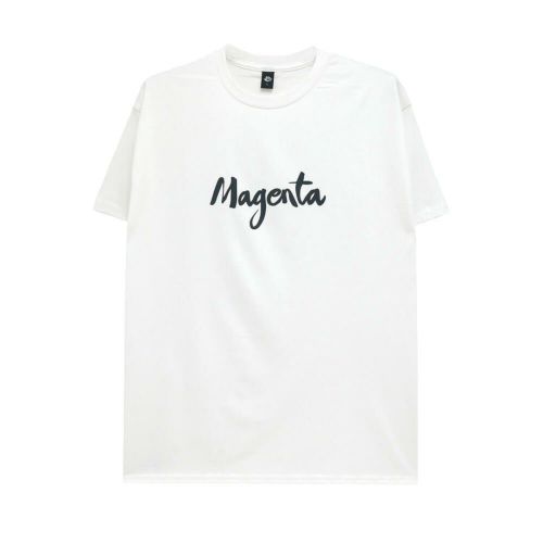 MAGENTA T-SHIRT マゼンタ Tシャツ SCRIPT WHITE スケートボード スケボー 