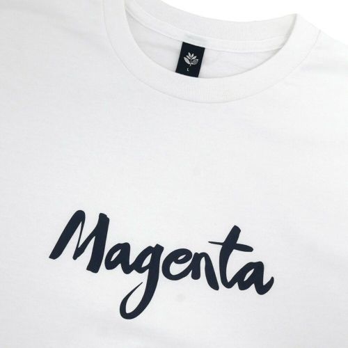 MAGENTA T-SHIRT マゼンタ Tシャツ SCRIPT WHITE スケートボード スケボー 1