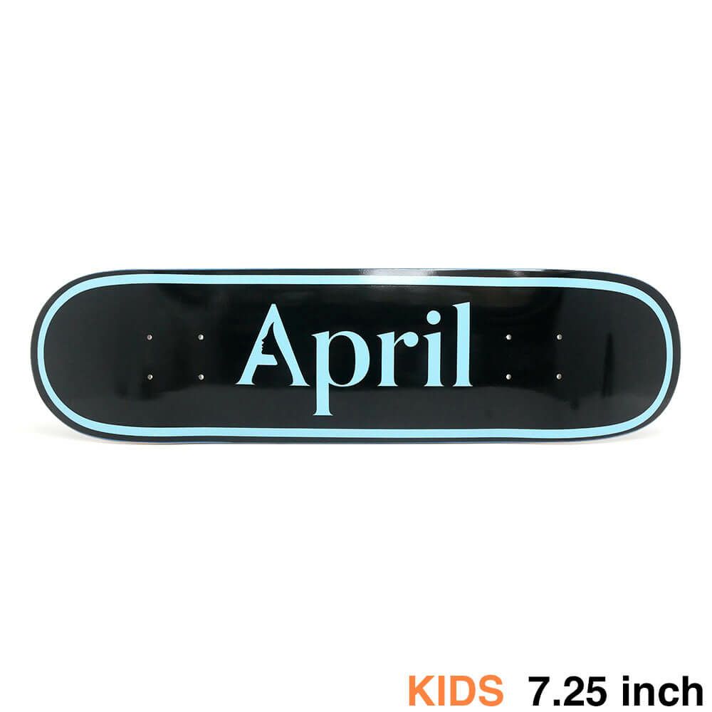 APRIL DECK エイプリル デッキ（子供用） TEAM OG LOGO BLUE BLACK MINI 7.25 スケートボード スケボー 1