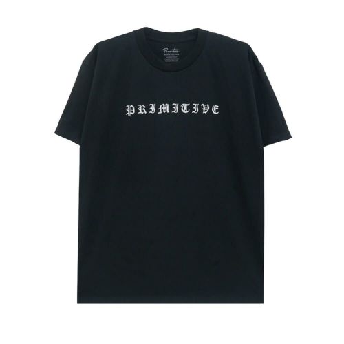 PRIMITIVE T-SHIRT プリミティブ Tシャツ BROADCAST BLACK スケートボード スケボー 1