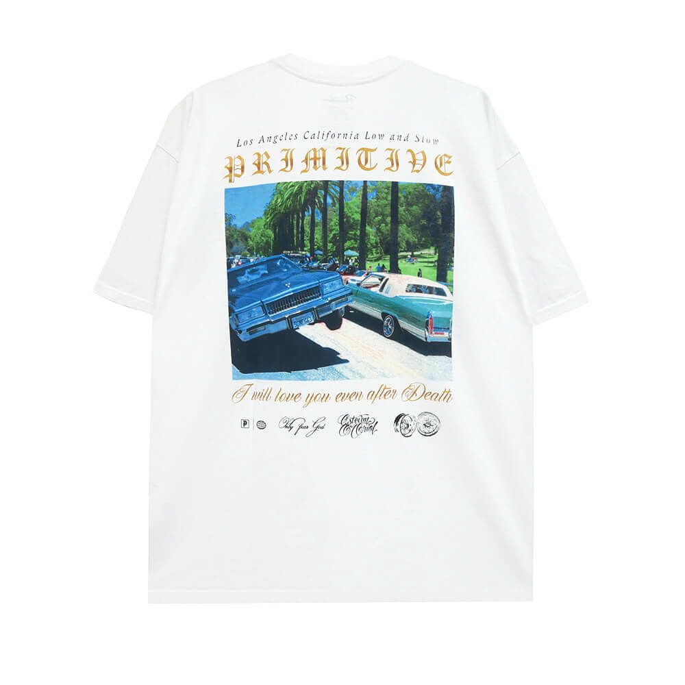 PRIMITIVE T-SHIRT プリミティブ Tシャツ LOW AND SLOW HW WHITE スケートボード スケボー 