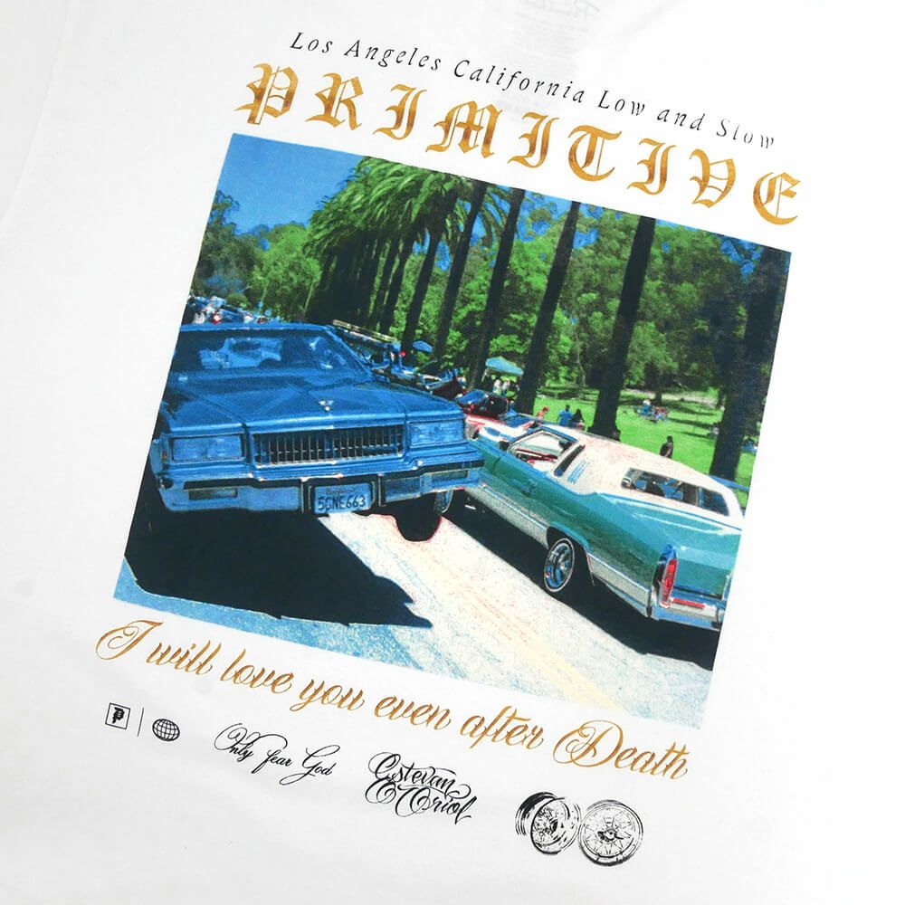 PRIMITIVE T-SHIRT プリミティブ Tシャツ LOW AND SLOW HW WHITE スケートボード スケボー 3
