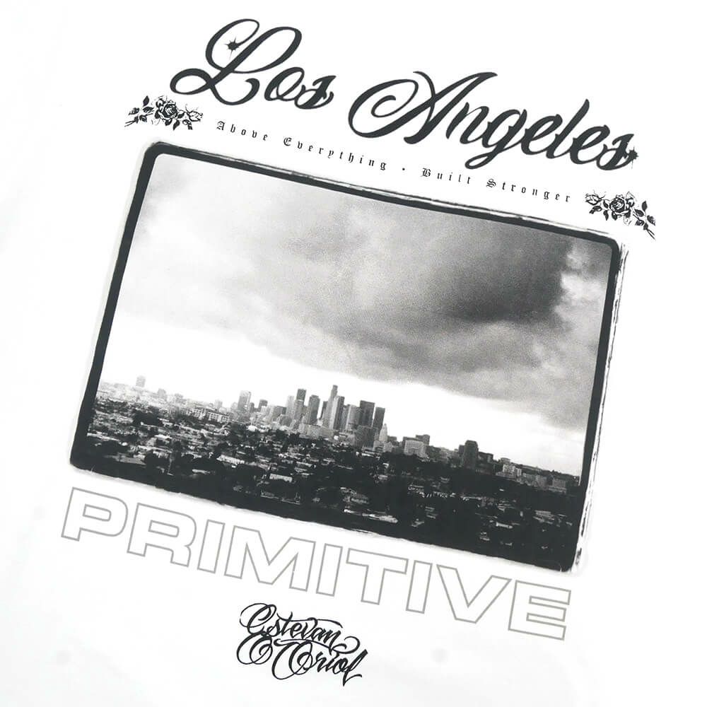 PRIMITIVE T-SHIRT プリミティブ Tシャツ CITY OF LOS ANGELES HW WHITE スケートボード スケボー 3