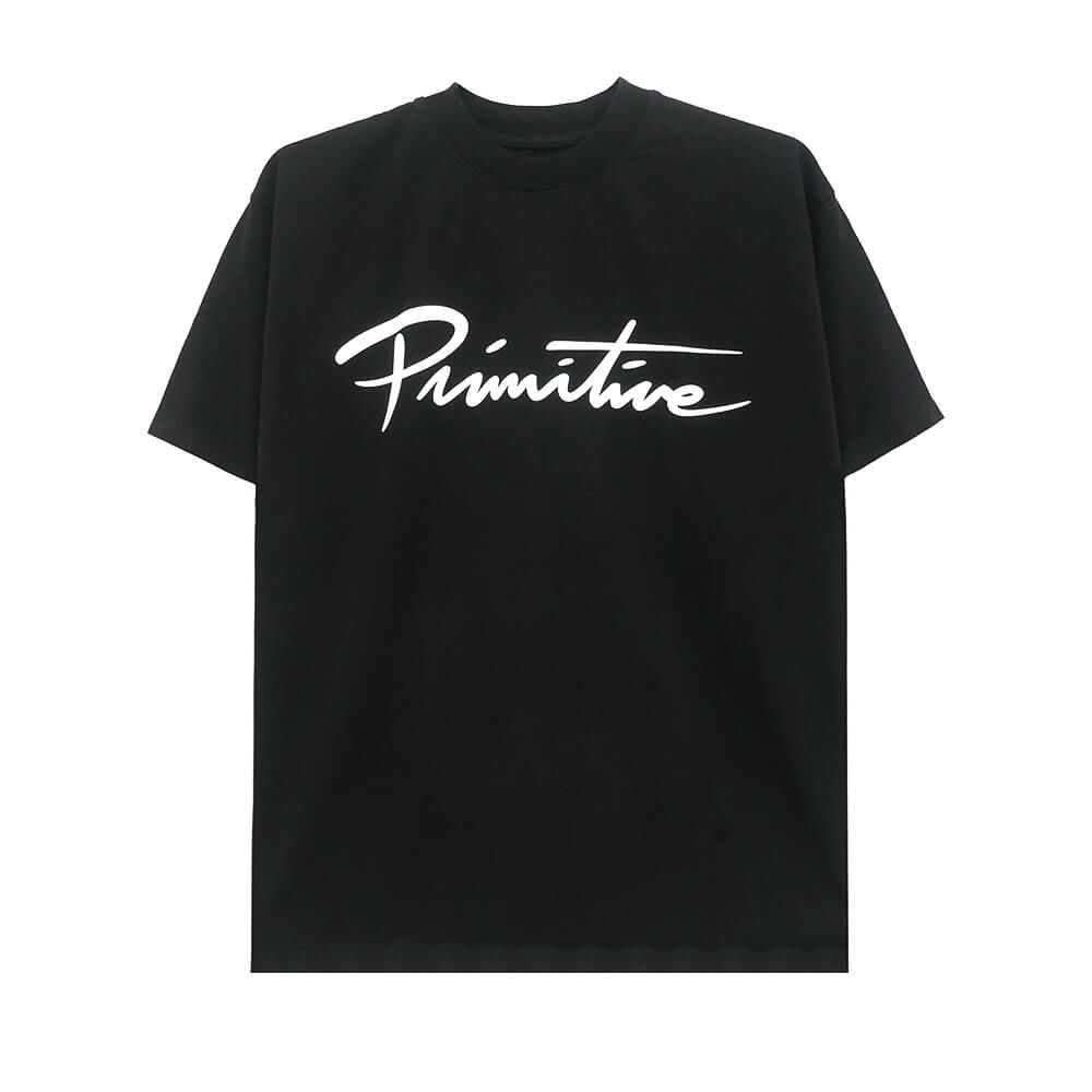 PRIMITIVE T-SHIRT プリミティブ Tシャツ NUEVO SCRIPT HW BLACK スケートボード スケボー 