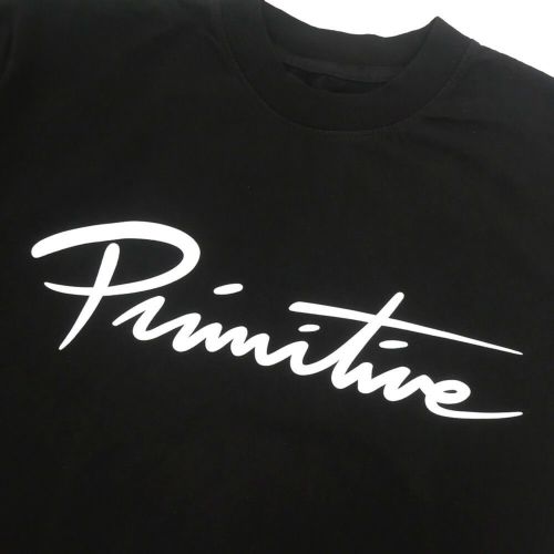 PRIMITIVE T-SHIRT プリミティブ Tシャツ NUEVO SCRIPT HW BLACK スケートボード スケボー 1