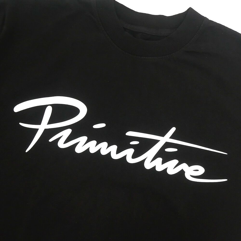PRIMITIVE T-SHIRT プリミティブ Tシャツ NUEVO SCRIPT HW BLACK スケートボード スケボー 1