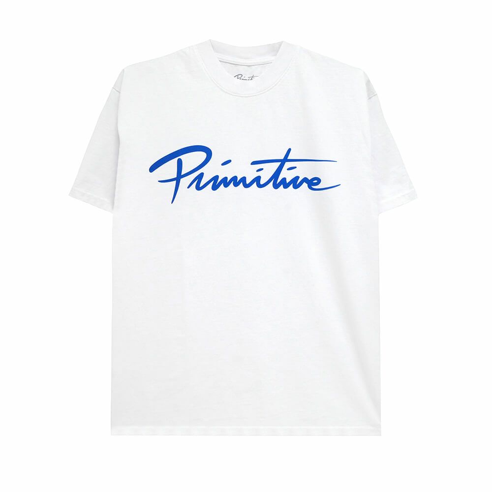 PRIMITIVE T-SHIRT プリミティブ Tシャツ NUEVO SCRIPT HW WHITE スケートボード スケボー 