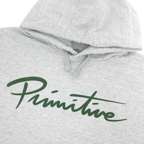 PRIMITIVE HOOD プリミティブ パーカー NUEVO SCRIPT GREY スケートボード スケボー 1