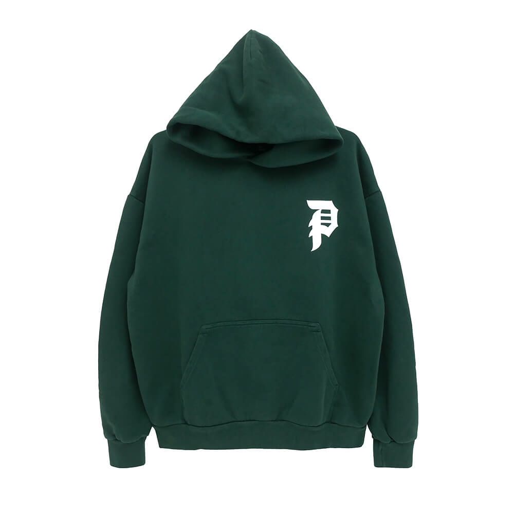PRIMITIVE HOOD プリミティブ パーカー DIRTY P FOREST GREEN スケートボード スケボー 1
