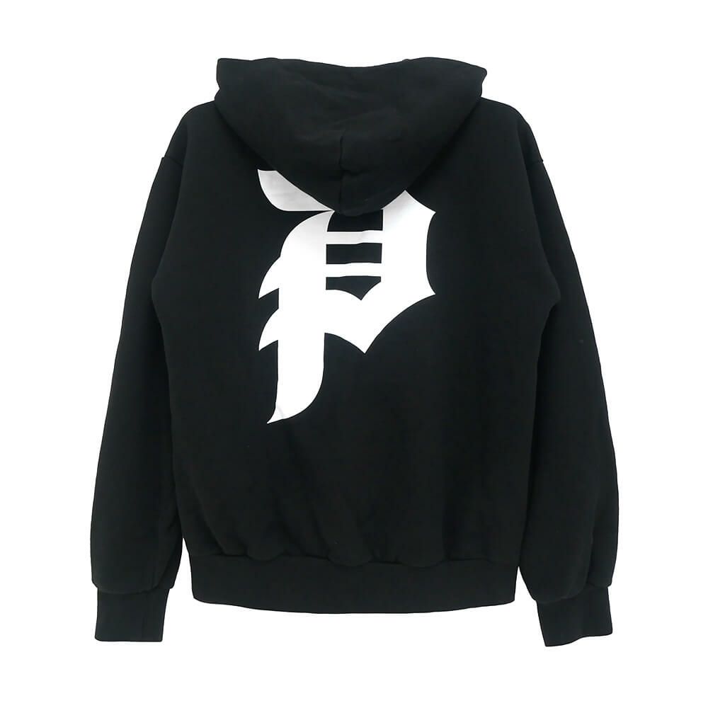 PRIMITIVE HOOD プリミティブ パーカー DIRTY P BLACK スケートボード スケボー 