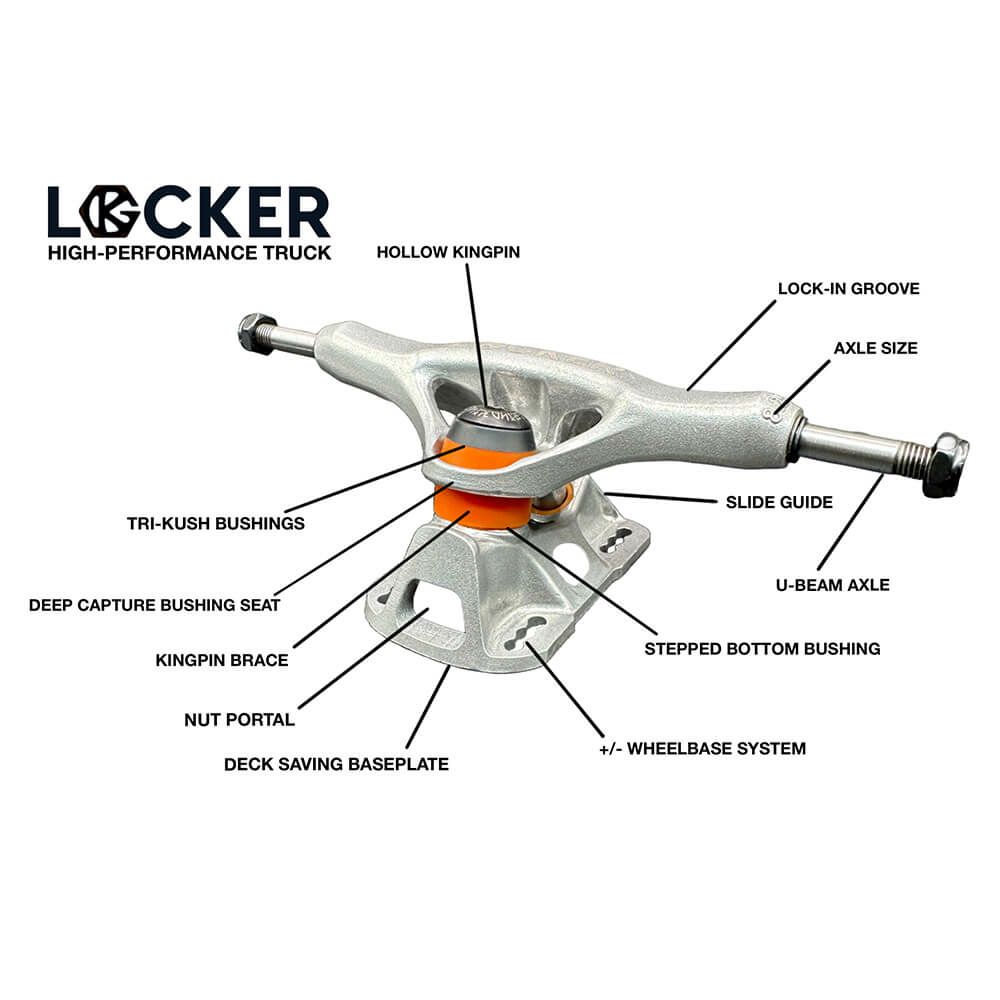 GRIND KING TRUCK グラインドキング トラック LOCKER 8.25 シルバー スケートボード スケボー 8