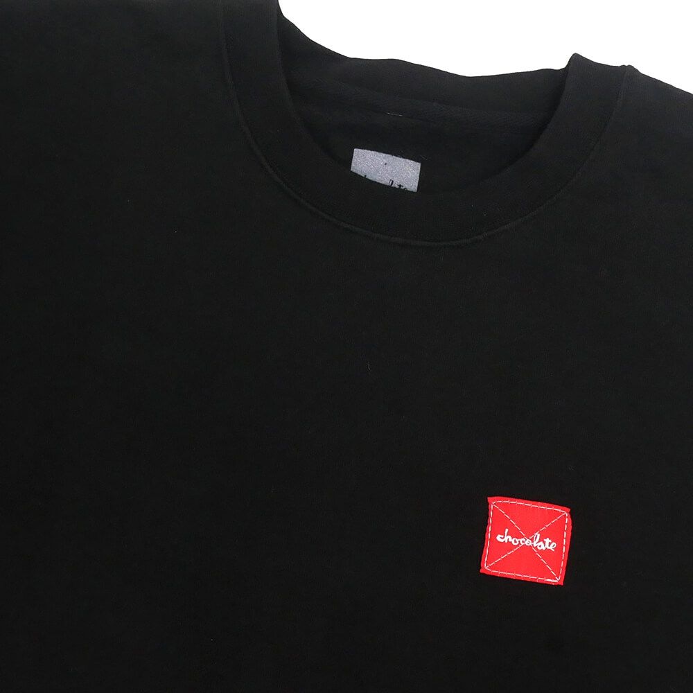CHOCOLATE CREW SWEAT チョコレート トレーナー SQUARE LABEL BLACK スケートボード スケボー 1