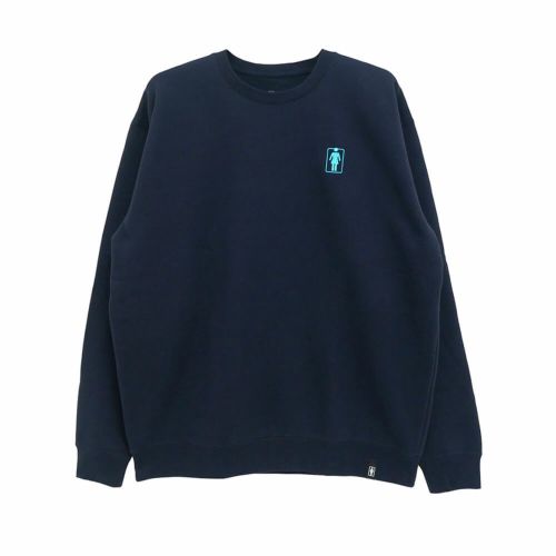 GIRL CREW SWEAT ガール トレーナー OG NATURALS EMB NAVY スケートボード スケボー 