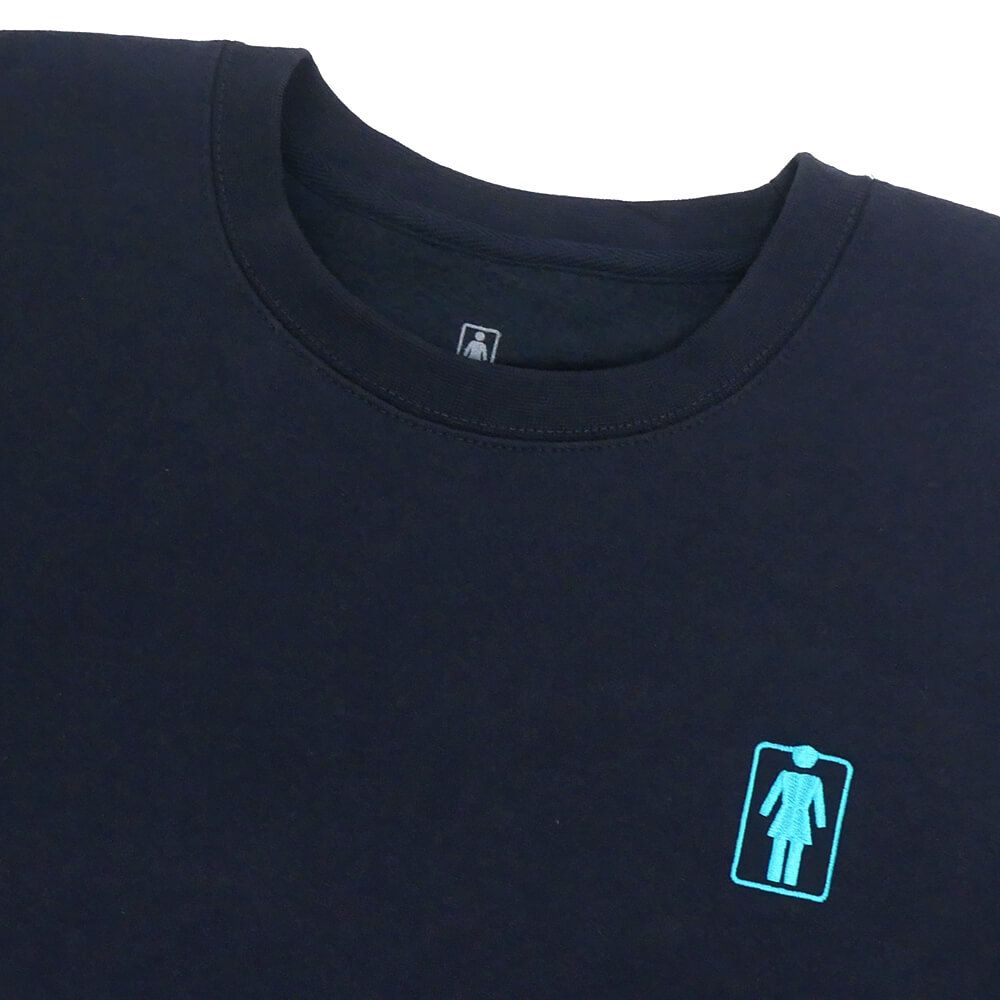 GIRL CREW SWEAT ガール トレーナー OG NATURALS EMB NAVY スケートボード スケボー 1