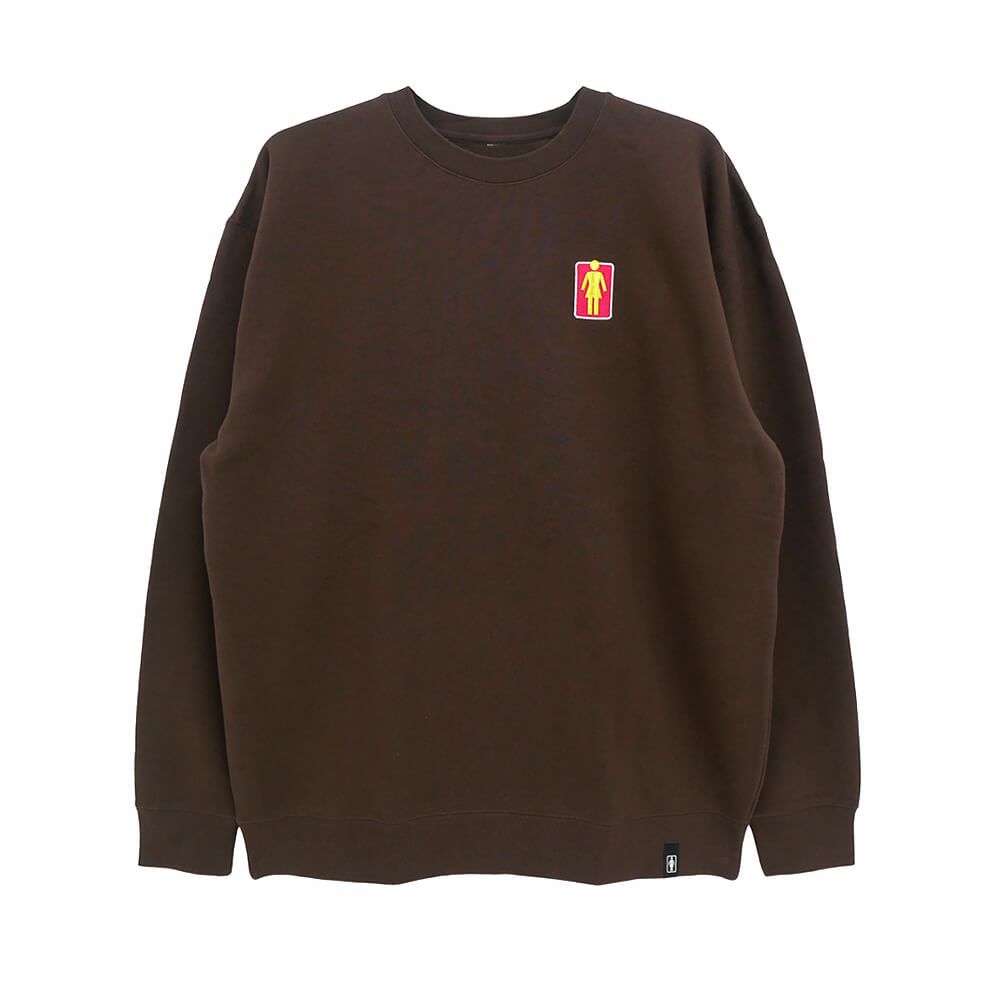GIRL CREW SWEAT ガール トレーナー 93 TIL LOVERS OG BROWN スケートボード スケボー 