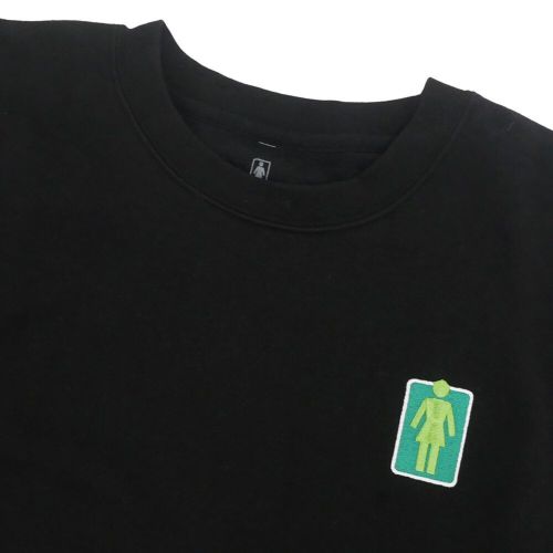 GIRL CREW SWEAT ガール トレーナー 93 TIL LOVERS OG BLACK スケートボード スケボー 1