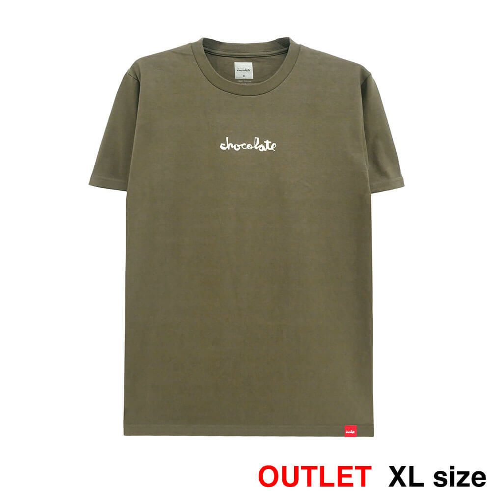 （アウトレット価格 6,380円 → 4,990円）CHOCOLATE T-SHIRT チョコレート Tシャツ CHUNK OLIVE サイズが小さい（Lサイズ規格） スケートボード スケボー　1