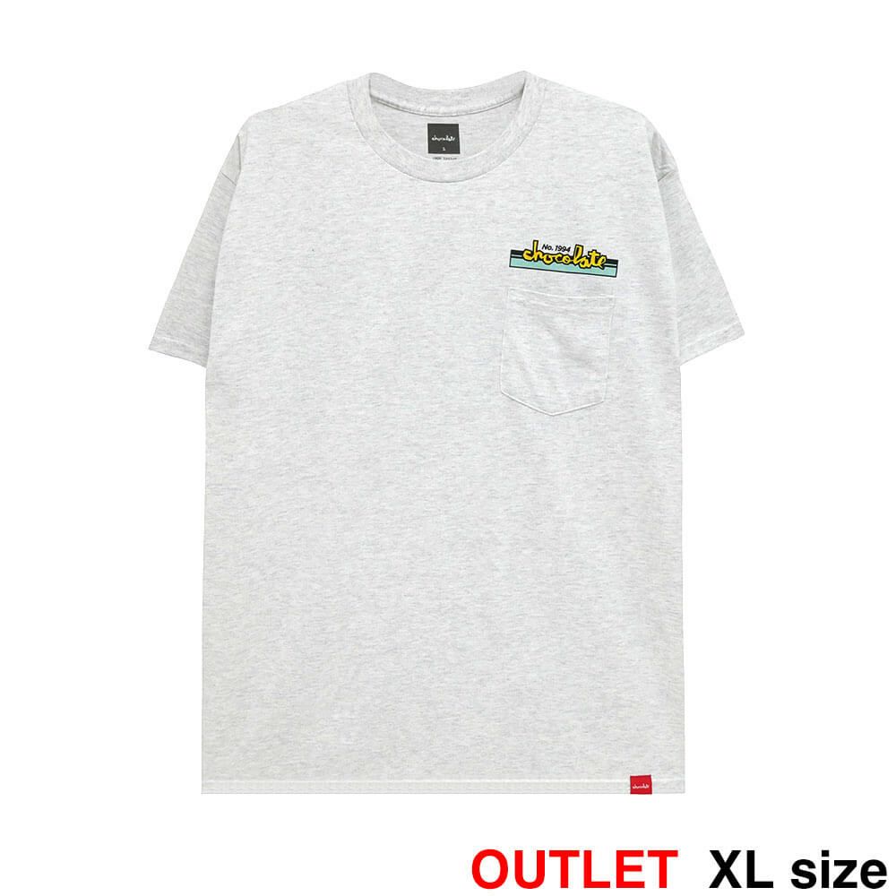 （アウトレット価格 6,380円 → 4,990円）CHOCOLATE T-SHIRT チョコレート Tシャツ CREAT & STREET GREY サイズが小さい（Lサイズ規格） スケートボード スケボー 1