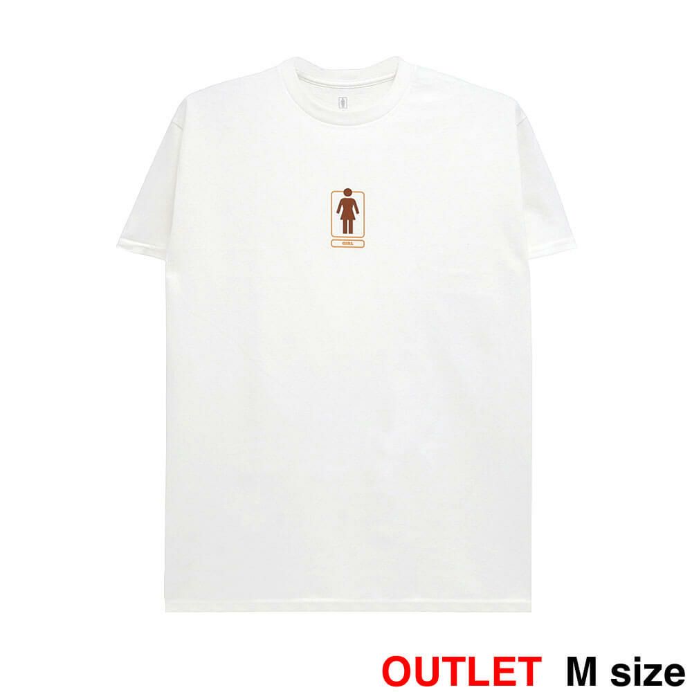 （アウトレット価格 6,380円 → 4,990円）GIRL T-SHIRT ガール Tシャツ SHACKY OG WHITE 汚れ スケートボード スケボー 1