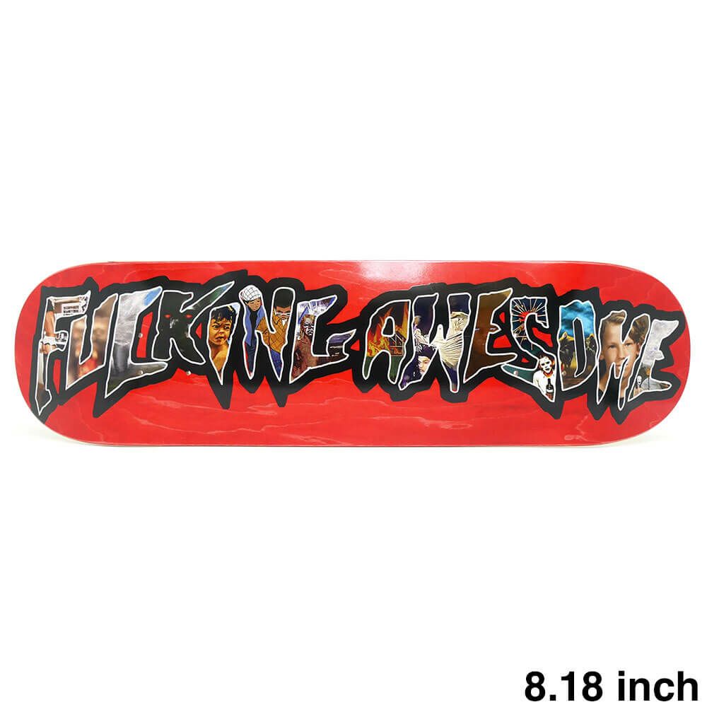 FUCKING AWESOME DECK ファッキンオーサム デッキ JASON DILL BIG LOGO COLLAGE RED STAIN 8.18 SHAPE 1 スケートボード スケボー 1