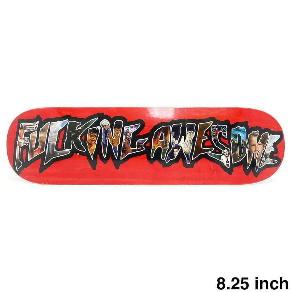 FUCKING AWESOME DECK ファッキンオーサム デッキ JASON DILL BIG LOGO COLLAGE RED STAIN 8.25 SHAPE 1 スケートボード スケボー 1