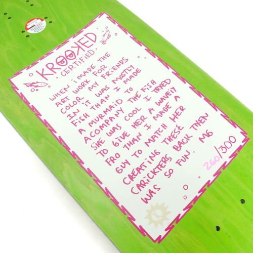 KROOKED DECK クルキッド デッキ TEAM HAND SCREEN MARMAID 9.25 DREHOBL SHAPE スケートボード スケボー　4