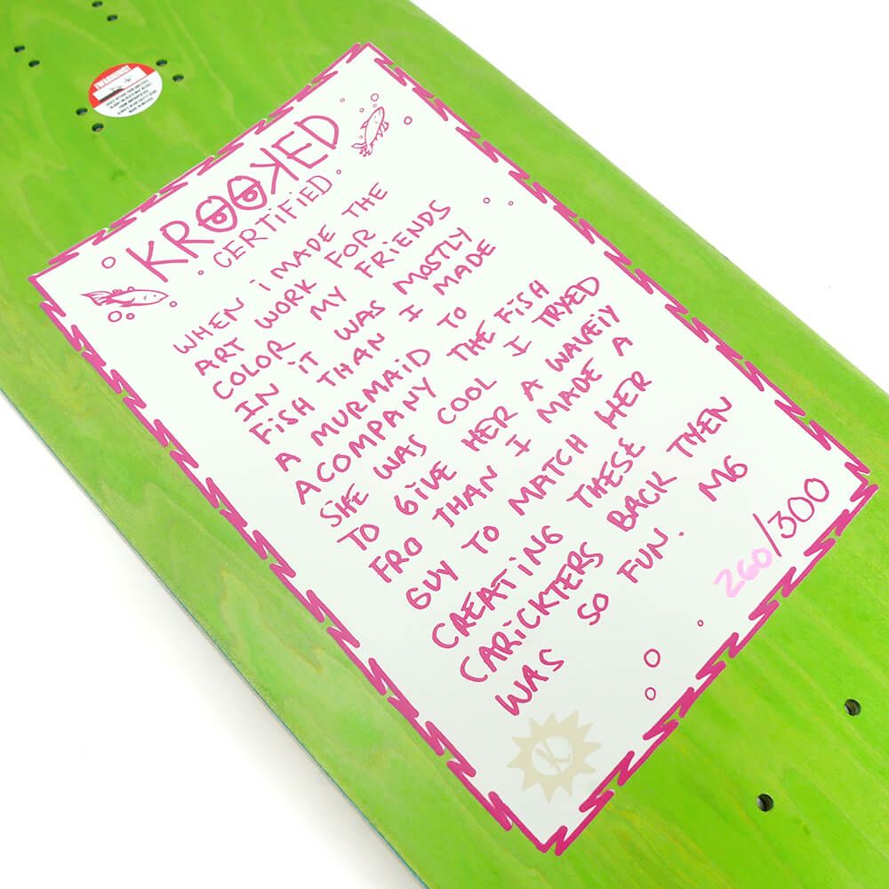 KROOKED DECK クルキッド デッキ TEAM HAND SCREEN MARMAID 9.25 DREHOBL SHAPE スケートボード スケボー　4