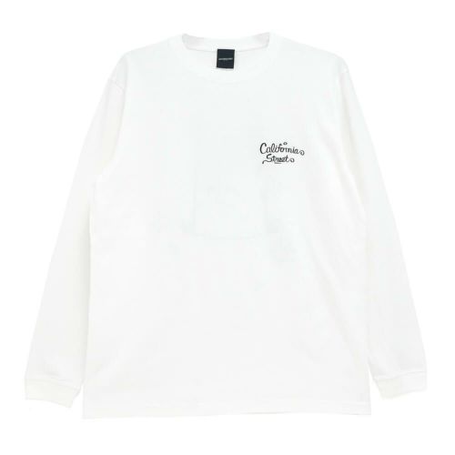 CALIFORNIA STREET LONG SLEEVE カリフォルニアストリート ロングスリーブTシャツ HUNTING by ESOW WHITE スケートボード スケボー 01