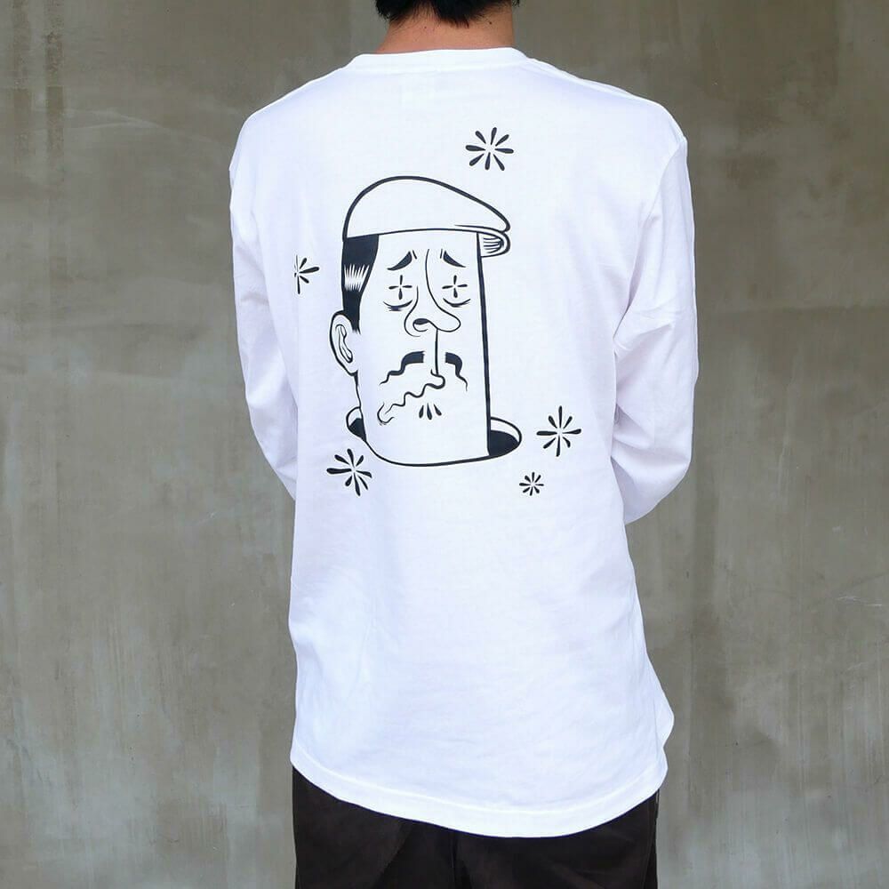 CALIFORNIA STREET LONG SLEEVE カリフォルニアストリート ロングスリーブTシャツ HUNTING by ESOW WHITE スケートボード スケボー 04