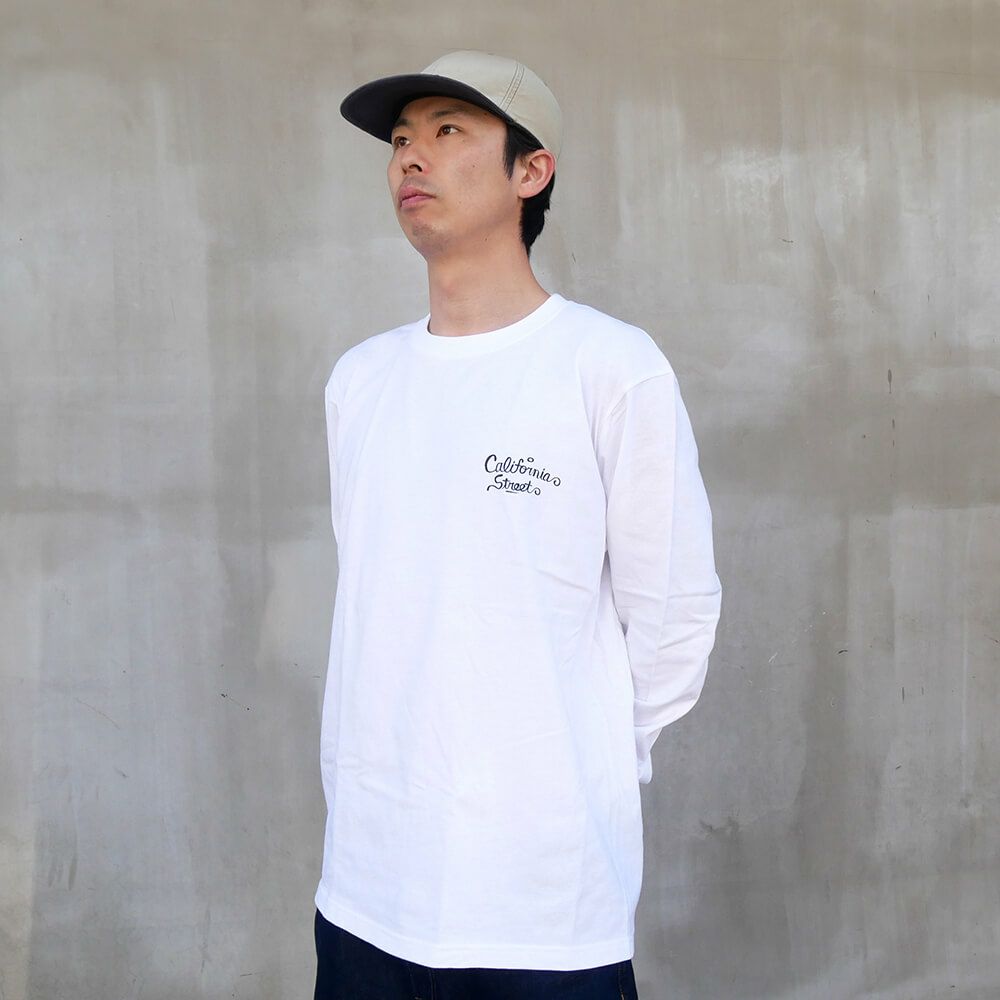 CALIFORNIA STREET LONG SLEEVE カリフォルニアストリート ロングスリーブTシャツ HUNTING by ESOW WHITE スケートボード スケボー 05