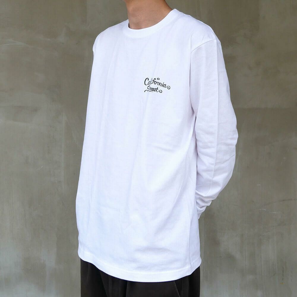 CALIFORNIA STREET LONG SLEEVE カリフォルニアストリート ロングスリーブTシャツ HUNTING by ESOW WHITE スケートボード スケボー 05