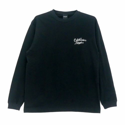 CALIFORNIA STREET LONG SLEEVE カリフォルニアストリート ロングスリーブTシャツ HUNTING by ESOW BLACK スケートボード スケボー 01