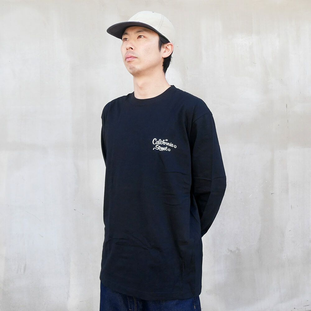 CALIFORNIA STREET LONG SLEEVE カリフォルニアストリート ロングスリーブTシャツ HUNTING by ESOW BLACK スケートボード スケボー 05