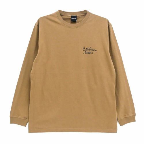 CALIFORNIA STREET LONG SLEEVE カリフォルニアストリート ロングスリーブTシャツ HUNTING by ESOW DARK CAMEL スケートボード スケボー 01